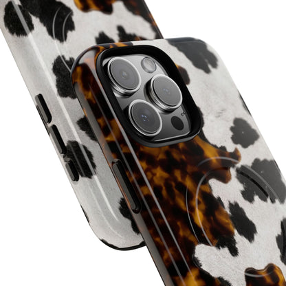 Tortoiseshell + Cowhide Magnetic Case