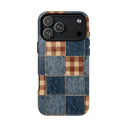 Denim Patchwork Magnetic Case
