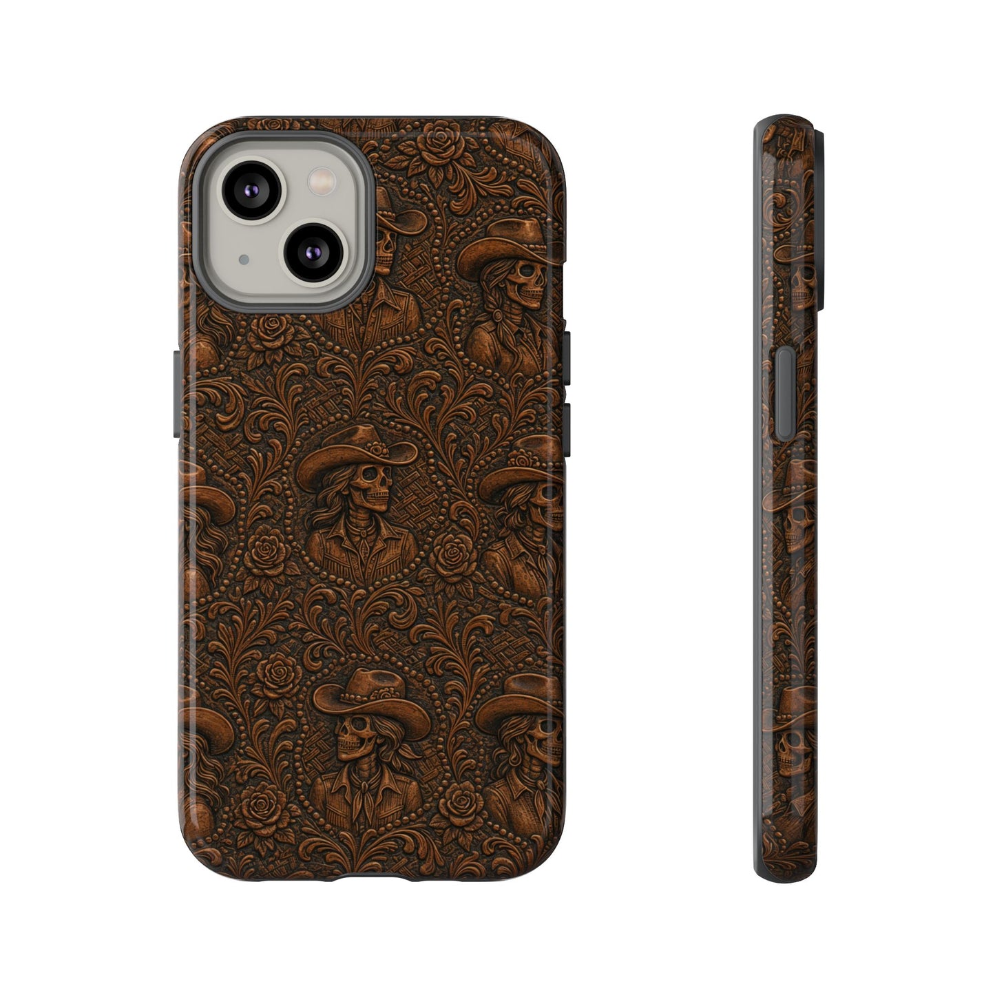 Tooled Skeleton Cowgirl Tough Case