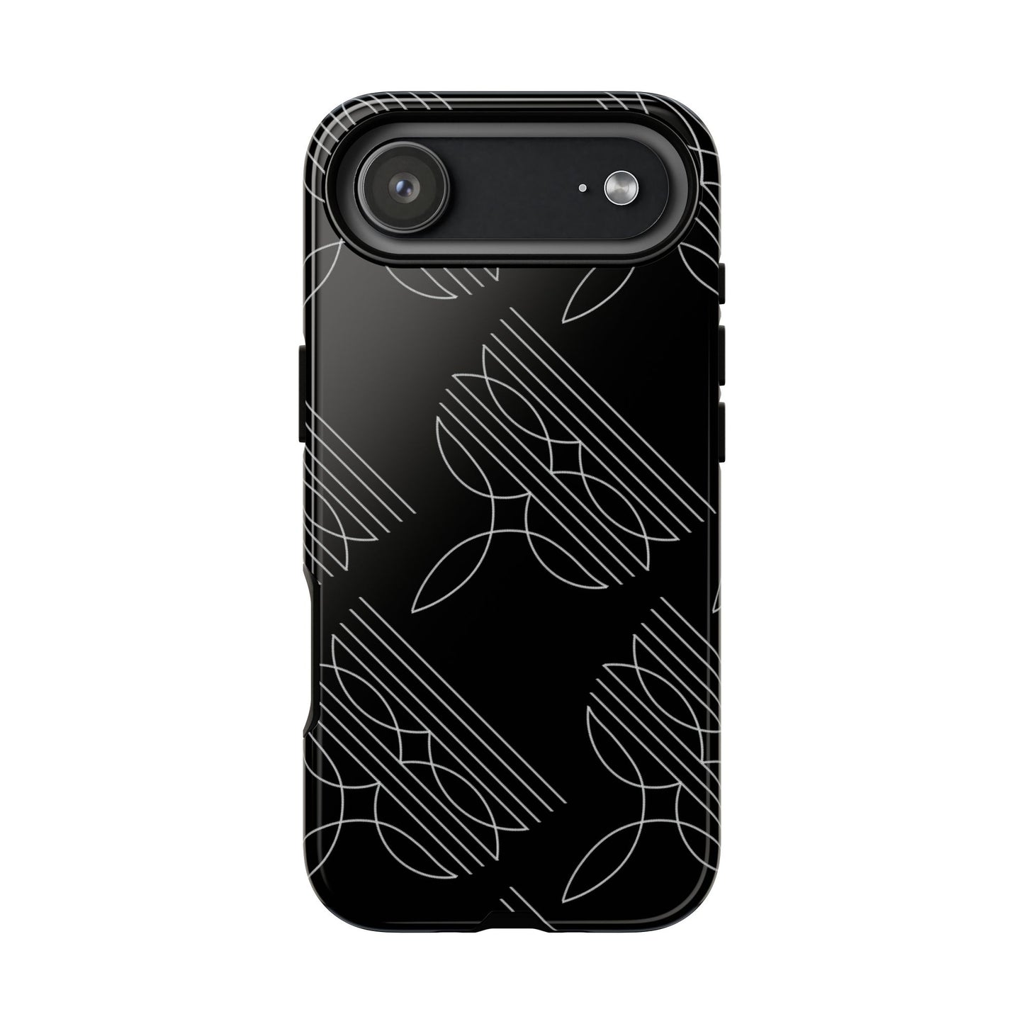 Boot Stitch Pattern Tough Phone Case-Black