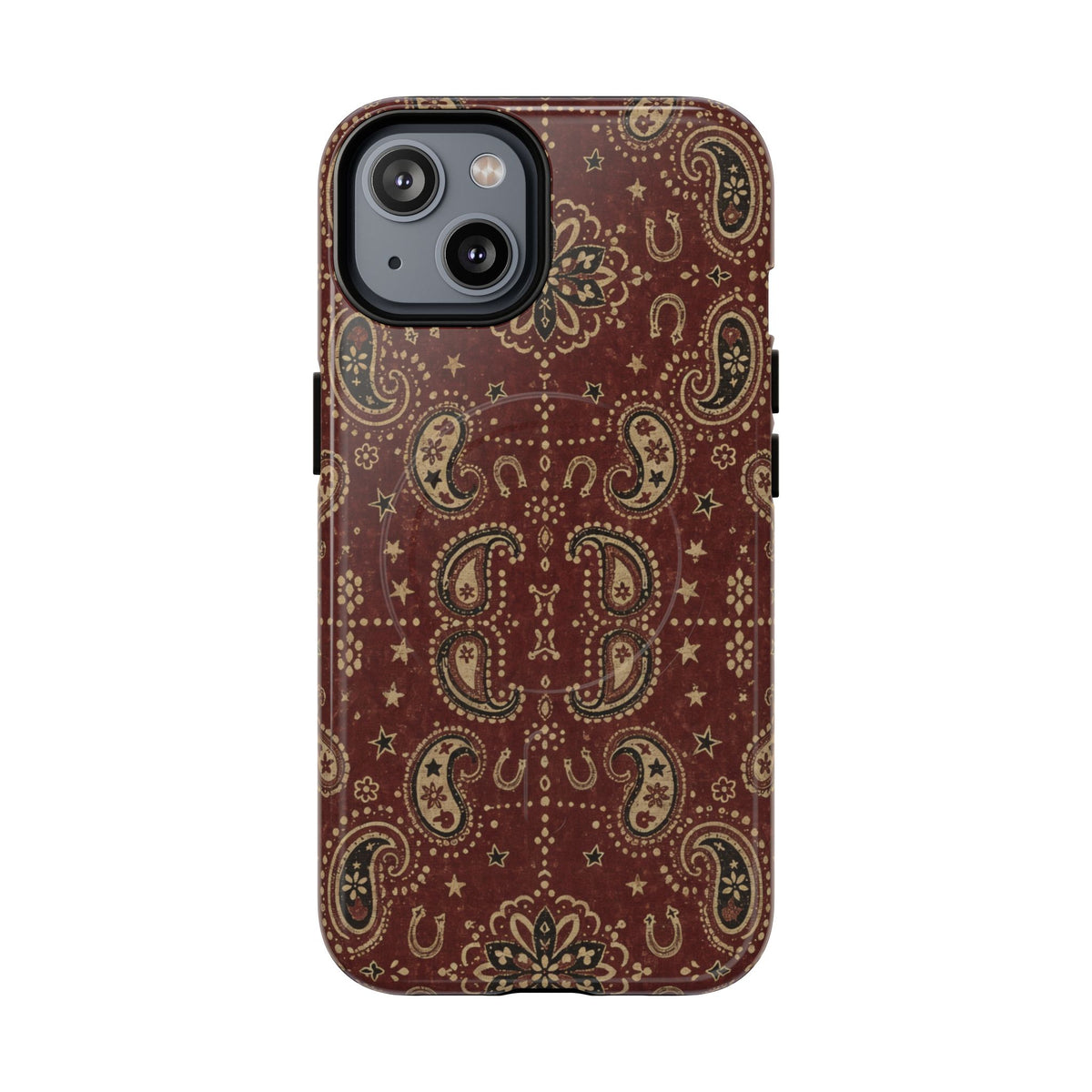 Burgundy Bandana Magnetic Case