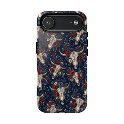 Patriotic Floral Skulls Magnetic Case