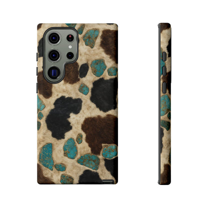 Turquoise Cowhide Tough Case