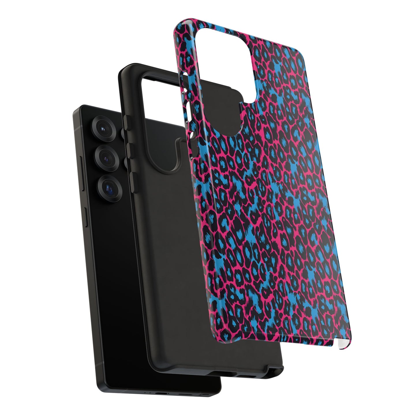 Pink Blue Leopard Phone Case