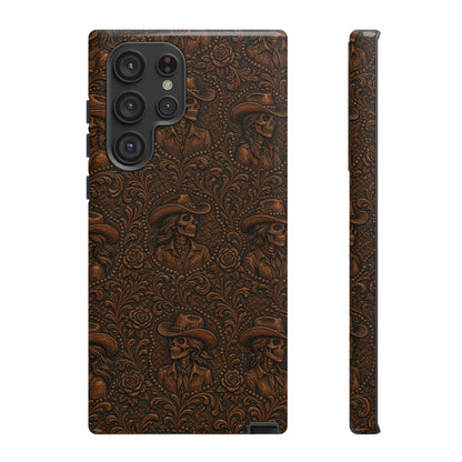 Tooled Skeleton Cowgirl Tough Case
