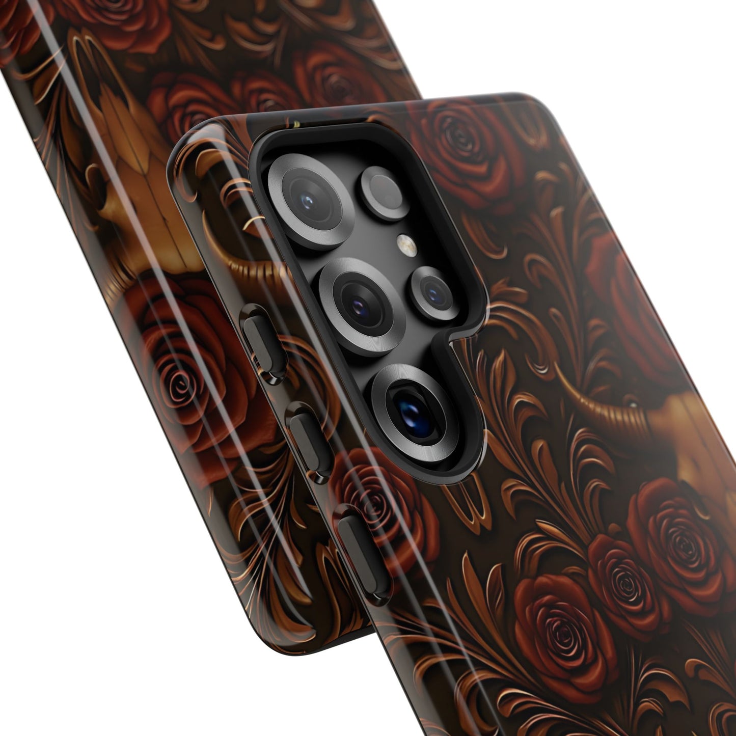 Bull Skull Cowgirl Rose Tough Case