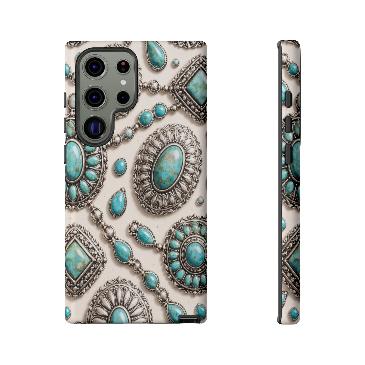 Turquoise Silver Concho Tough Case