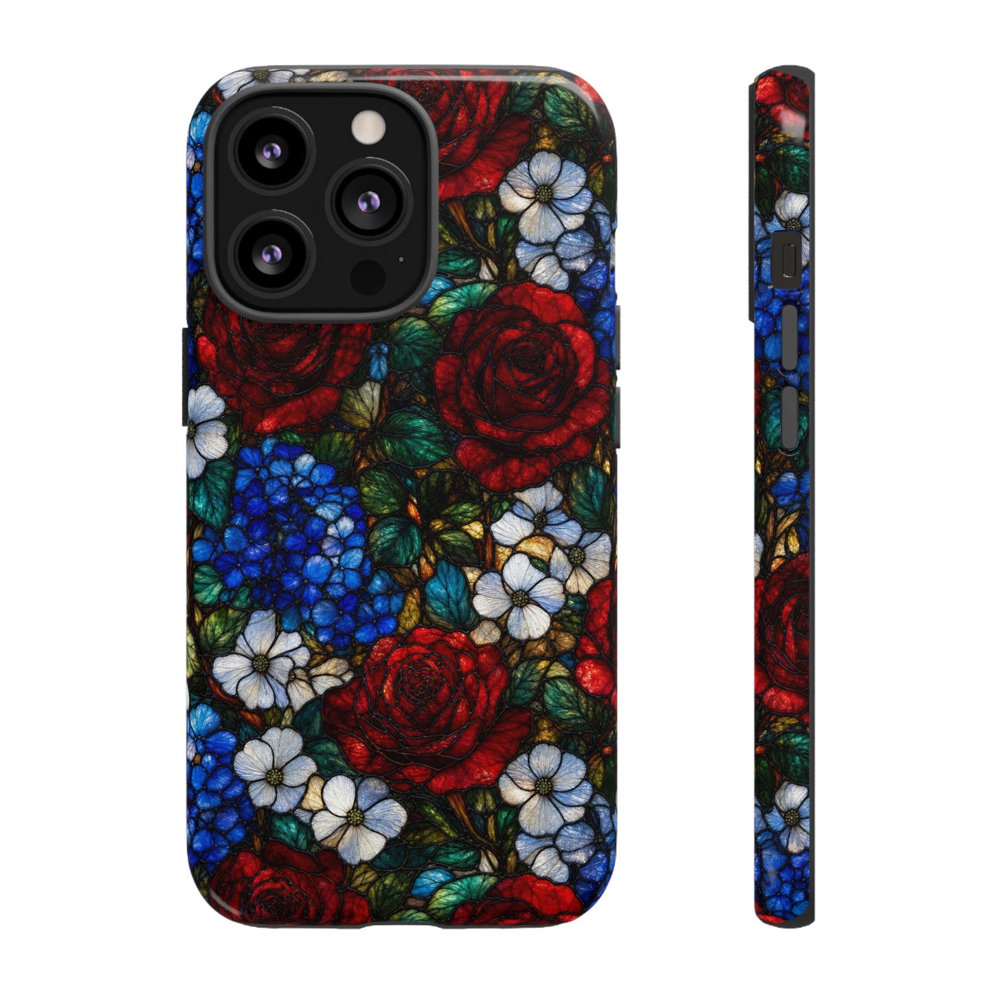 Patriotic Floral Glass Tough Case