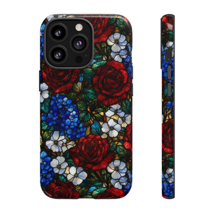 Patriotic Floral Glass Tough Case