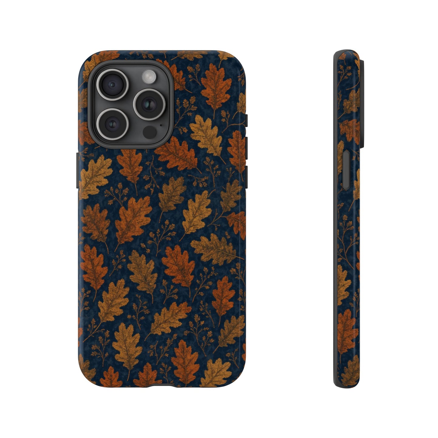 Navy Autumn Leaves Tough Case
