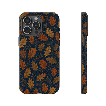 Navy Autumn Leaves Tough Case