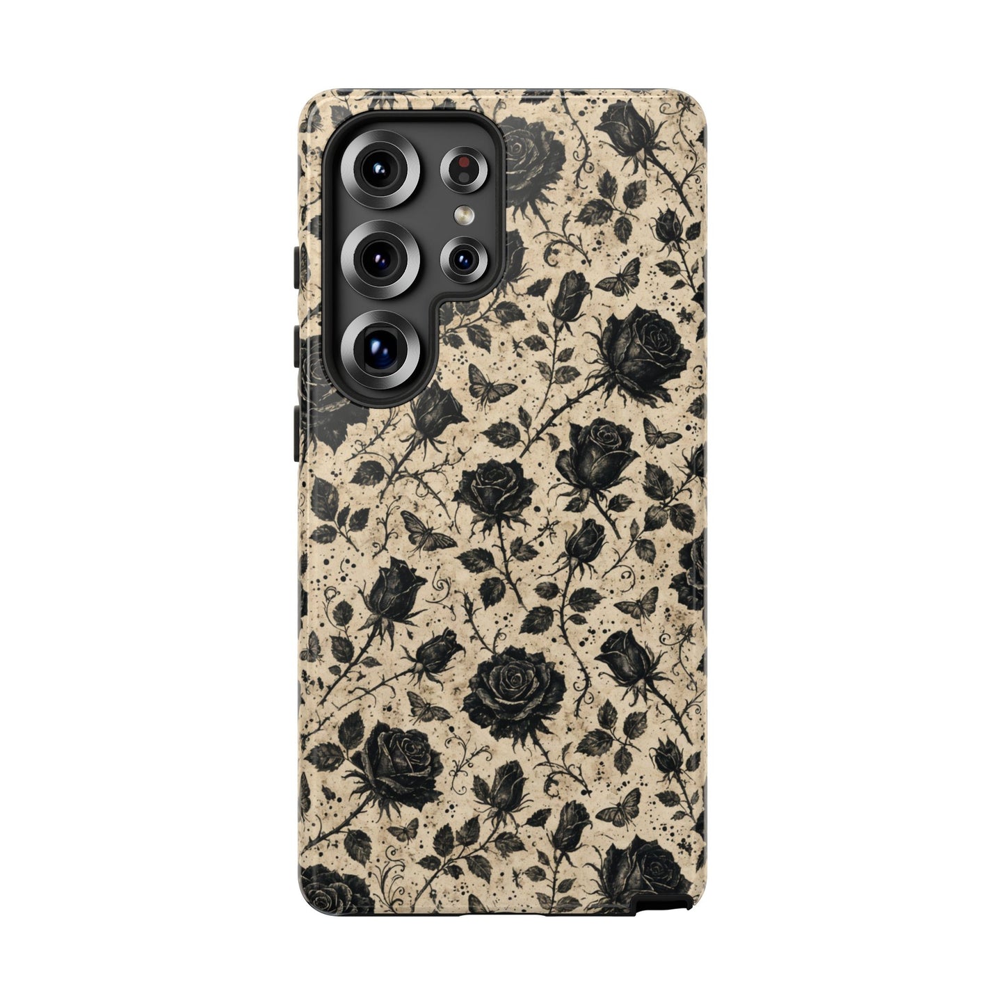 Black Rose Bone Tough Case