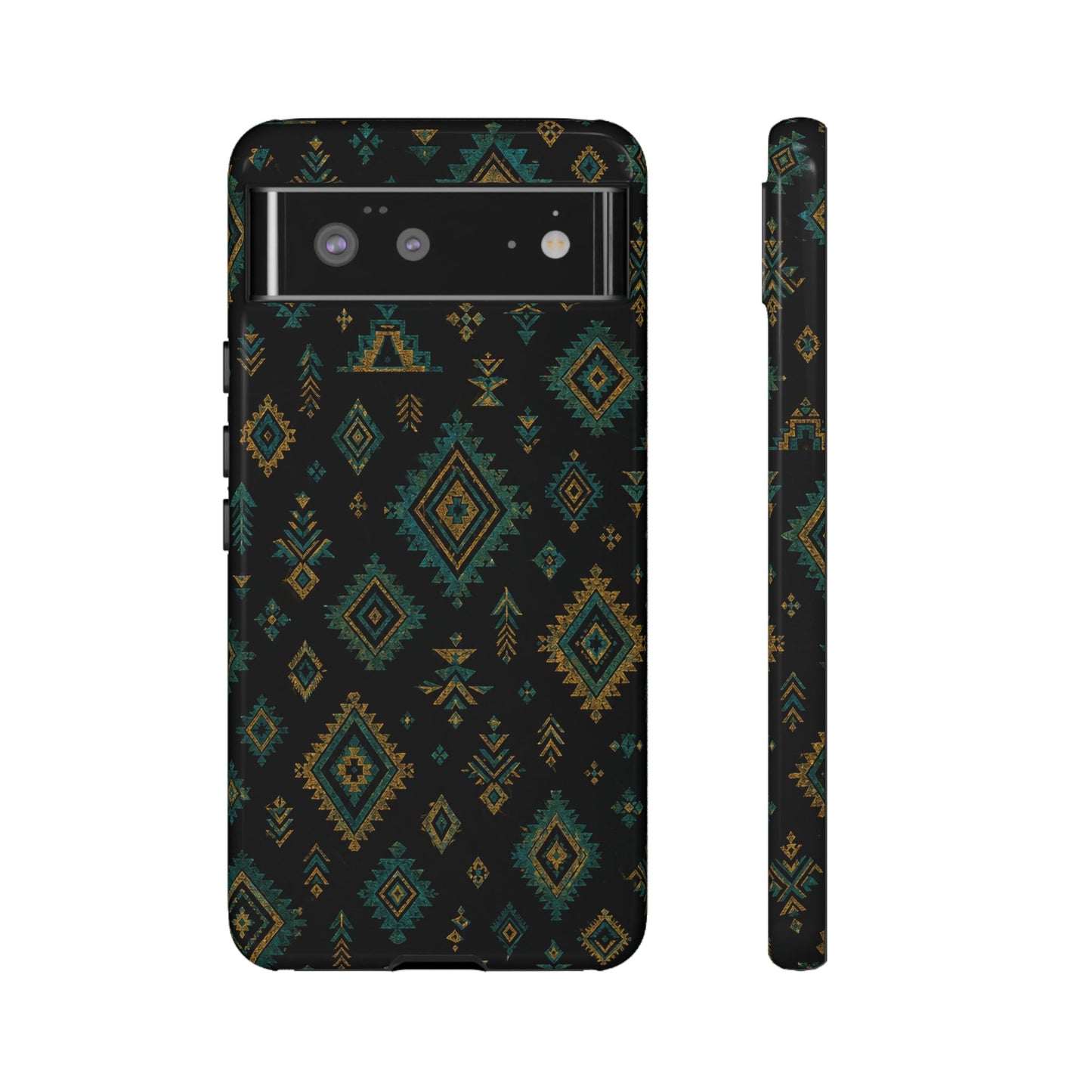 Turquoise Gold Aztec Tough Case