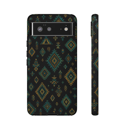 Turquoise Gold Aztec Tough Case