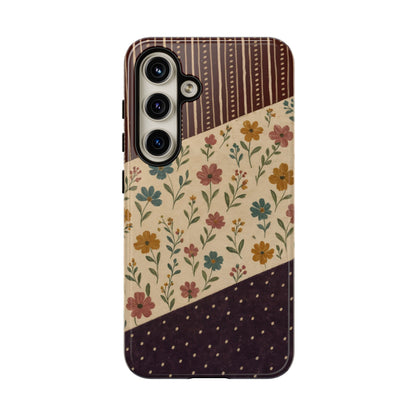 Fall Floral Stripe Tough Case