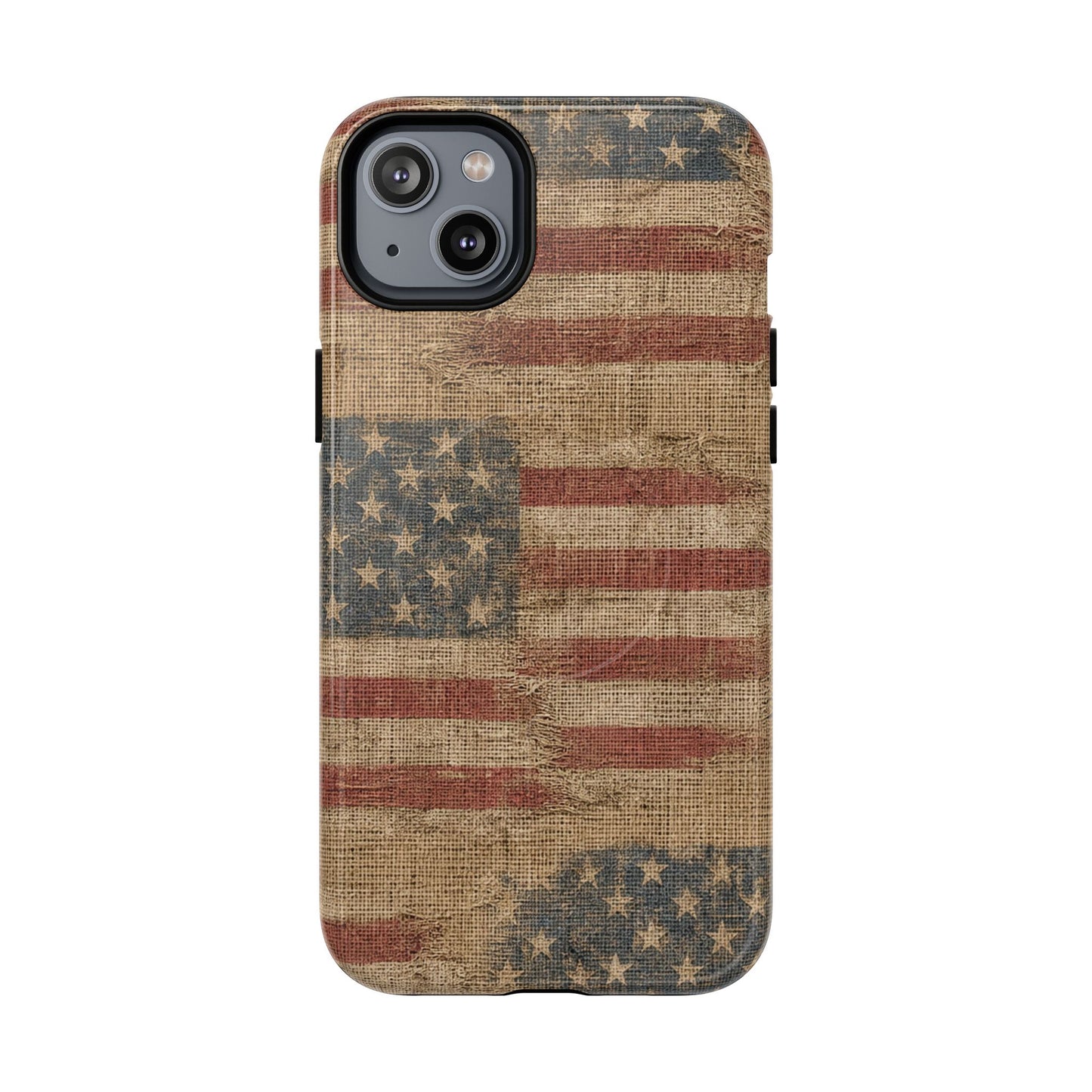 Burlap Flag Magnetic Case