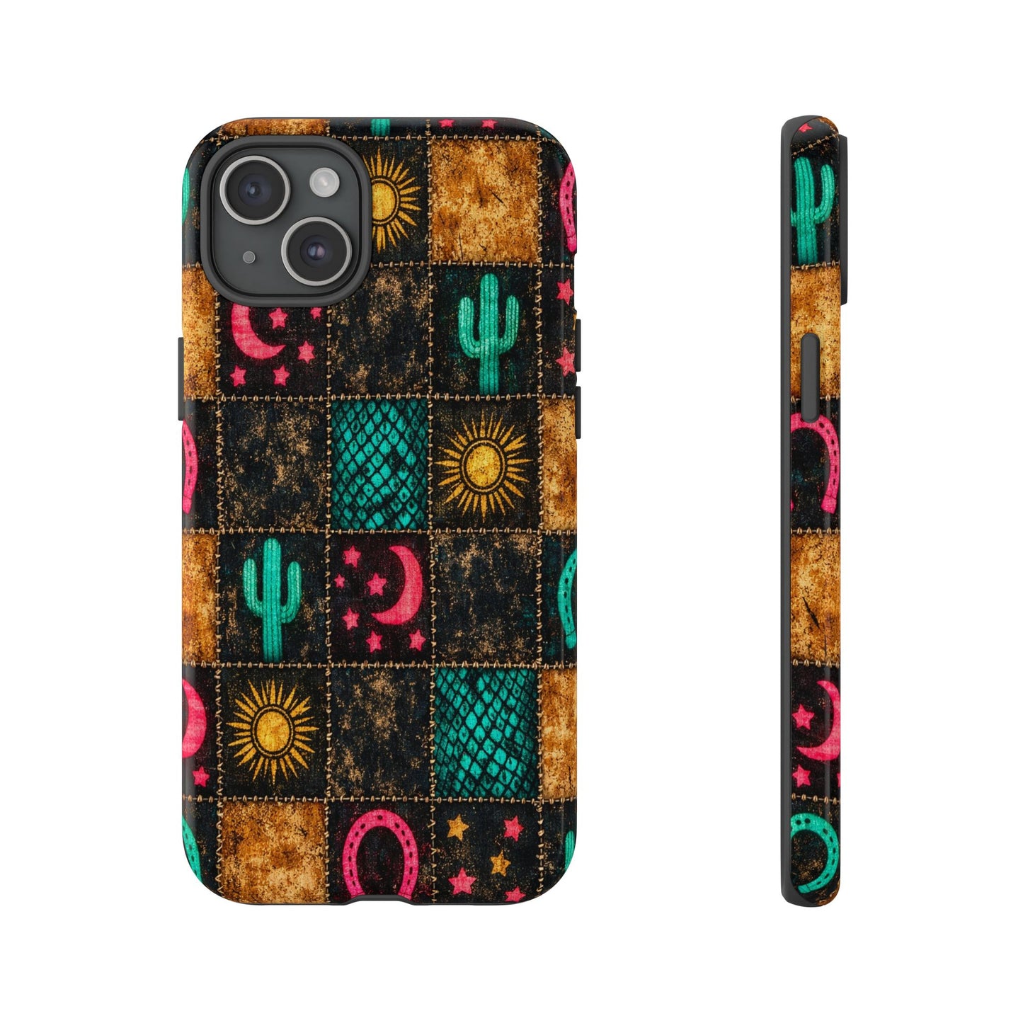 Neon Cactus Patchwork Tough Case
