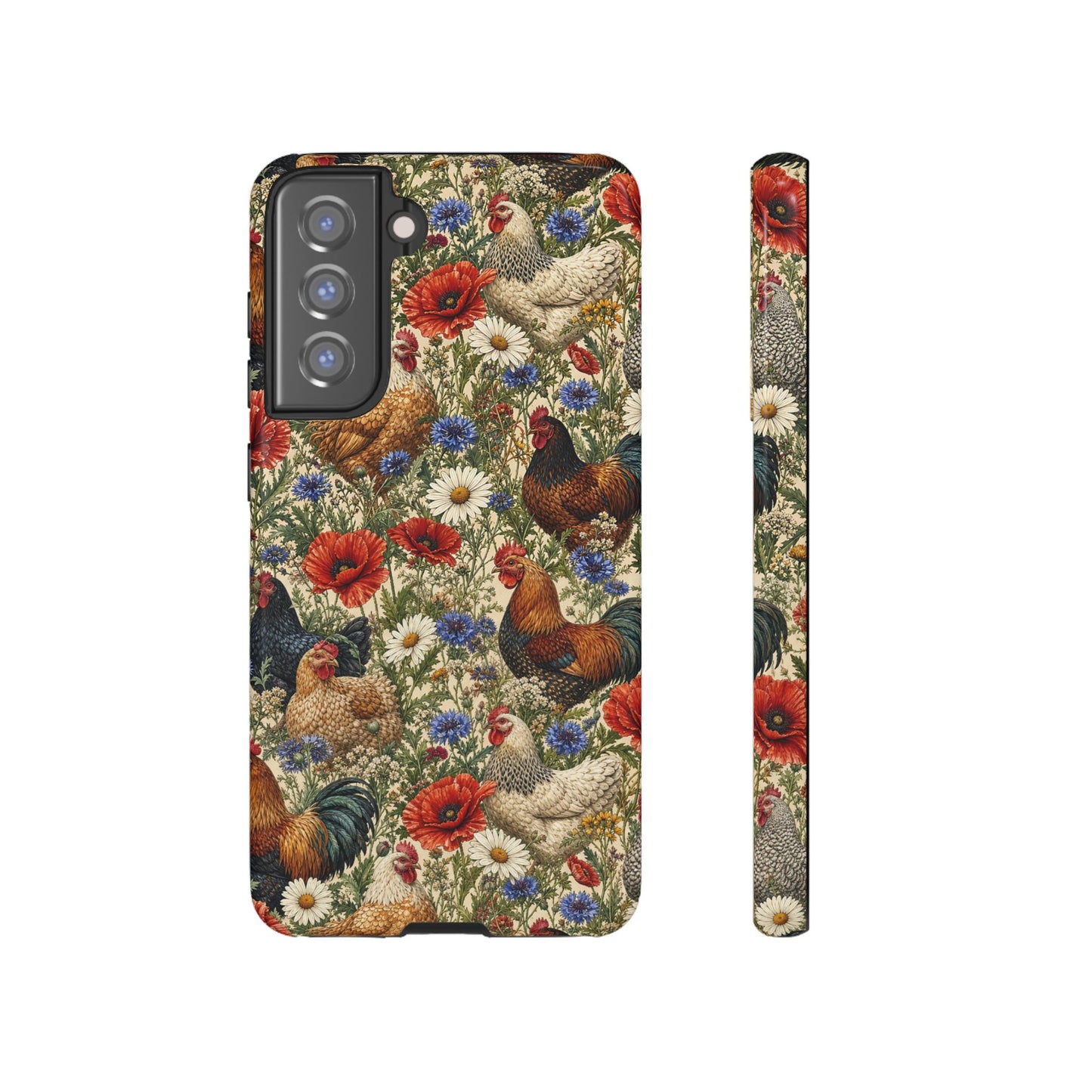 Patriotic Floral Chickens Tough Case