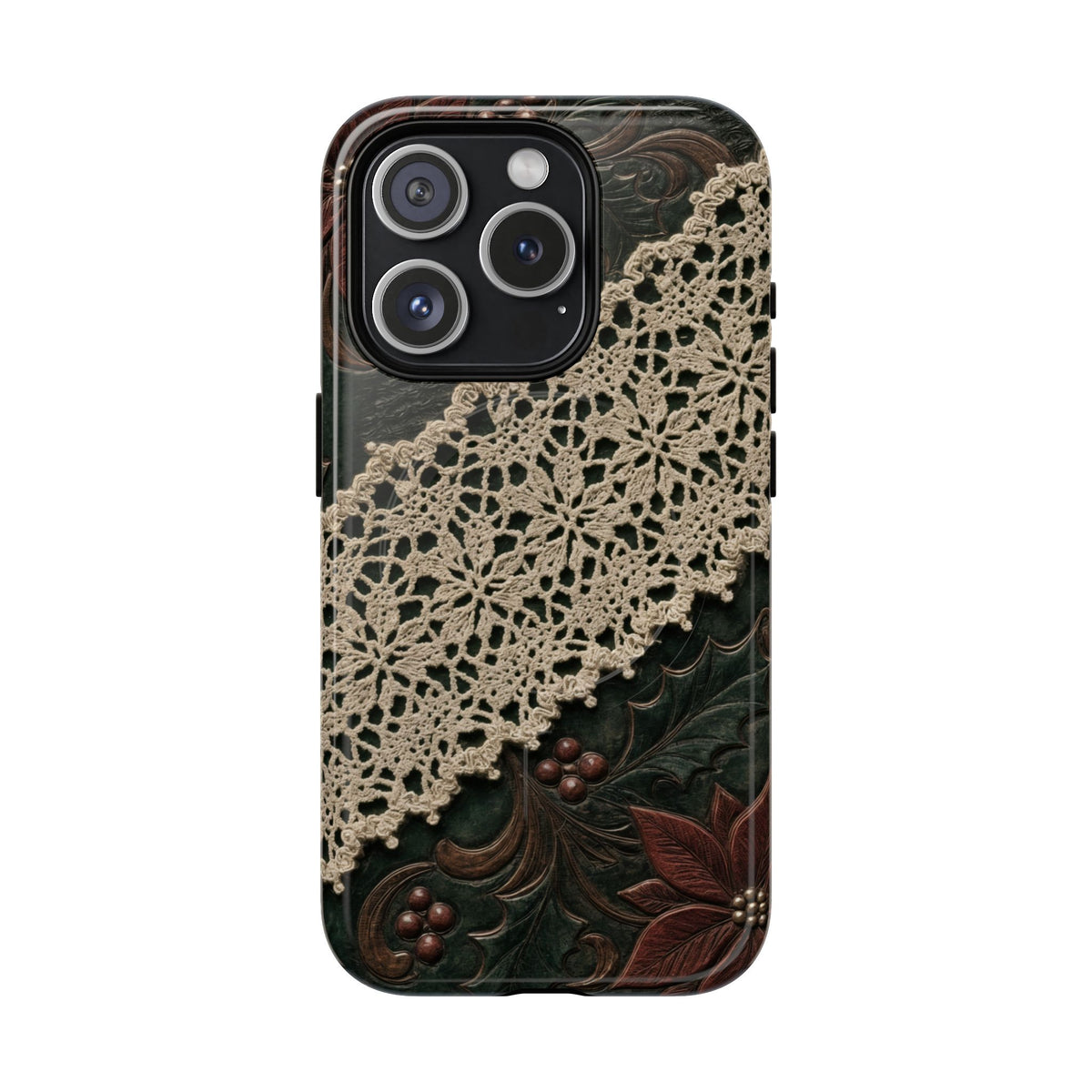 Poinsettia Lace Magnetic Case