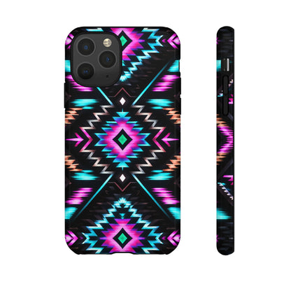Black Neon Aztec Rug Tough Case