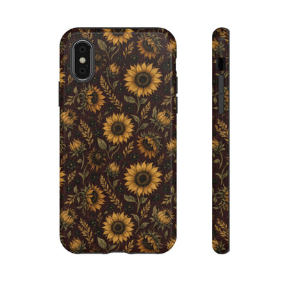 Burgundy Sunflowers Tough Case