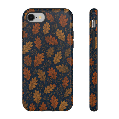 Navy Autumn Leaves Tough Case