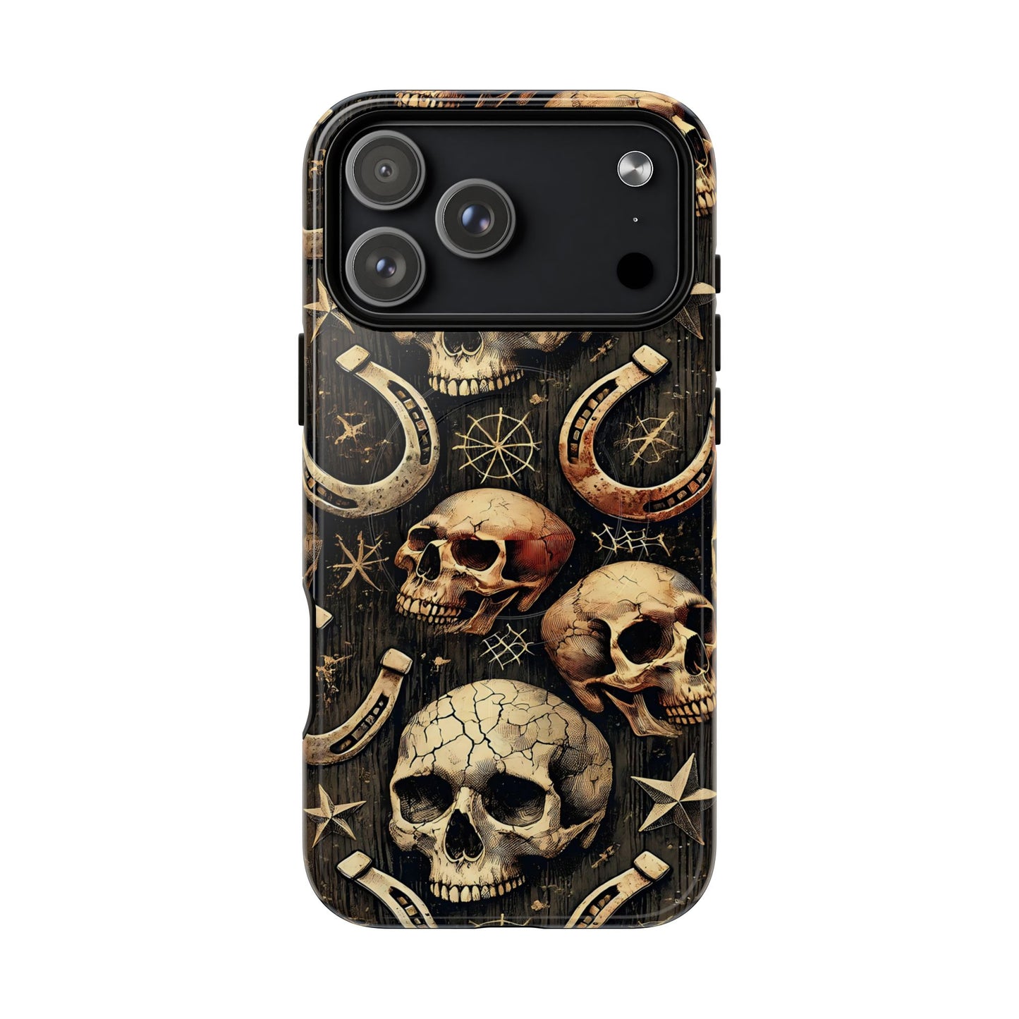 Skulls Horseshoes Dark Magnetic Case