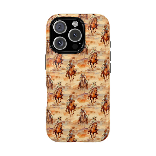 Western Horse Pattern Magnetic Case