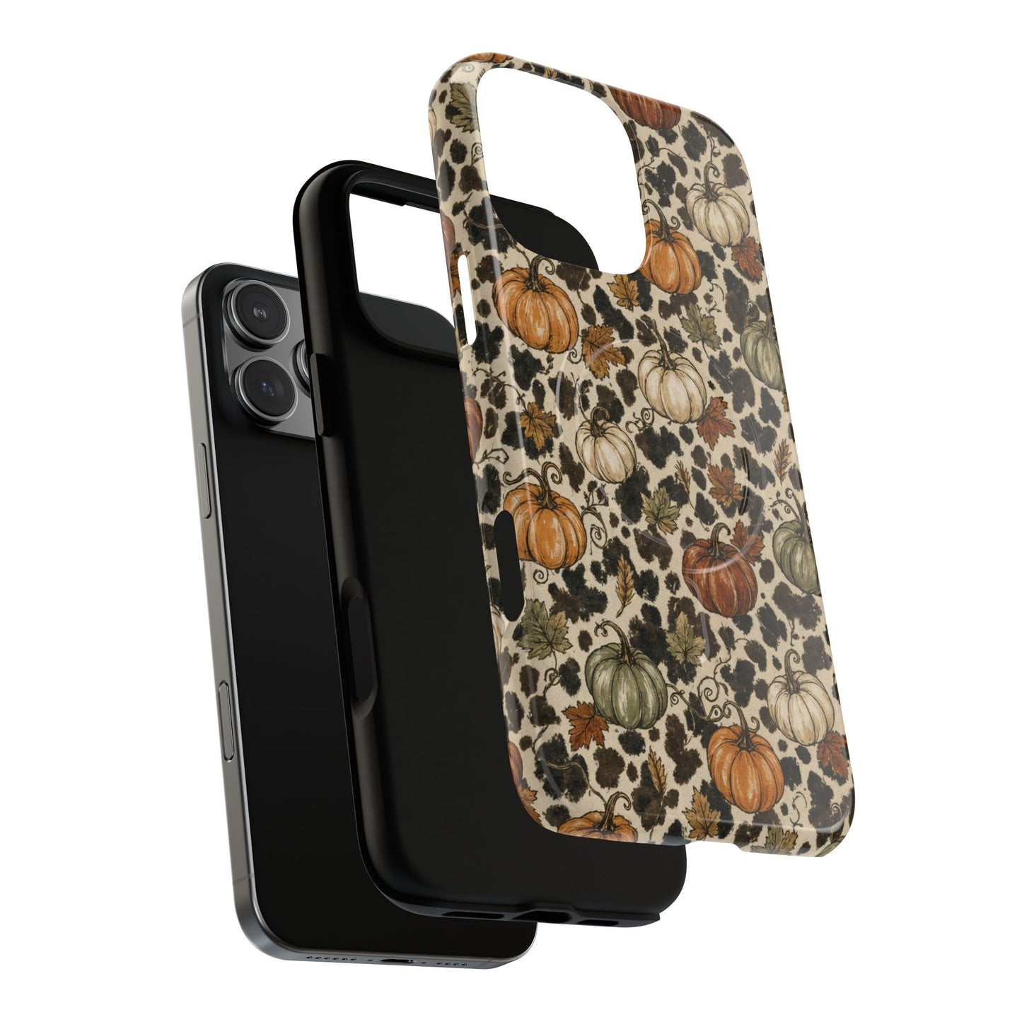 Cowhide Pumpkin Patch Magnetic Case