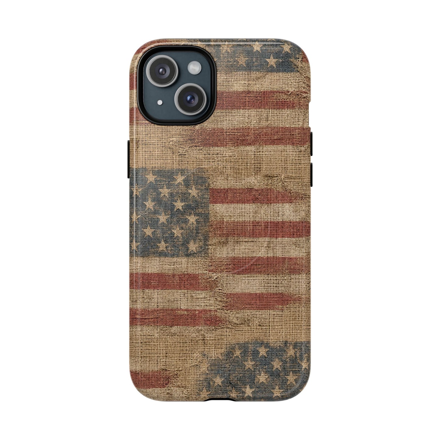Burlap Flag Magnetic Case