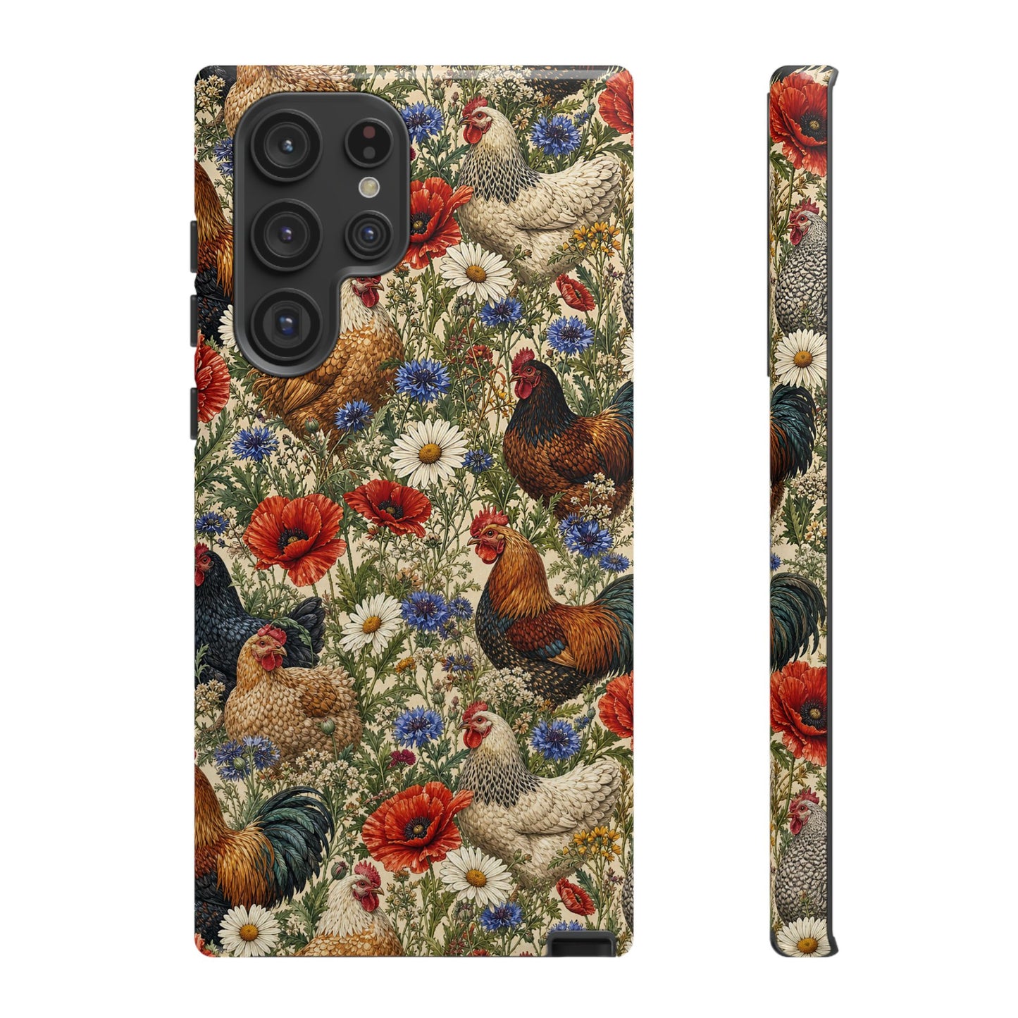 Patriotic Floral Chickens Tough Case