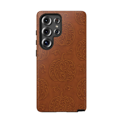 Embossed Pumpkins Tough Phone Case