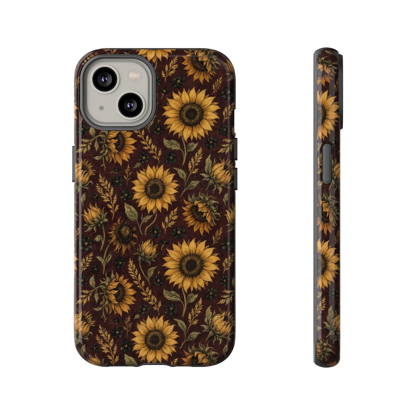 Burgundy Sunflowers Tough Case