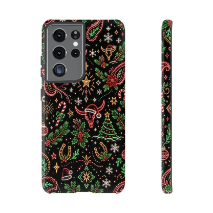 Neon Christmas Skulls Tough Case