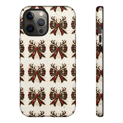 Christmas Antlers + Bows Tough Case