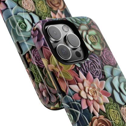 3d Succulent Flower Magnetic Case