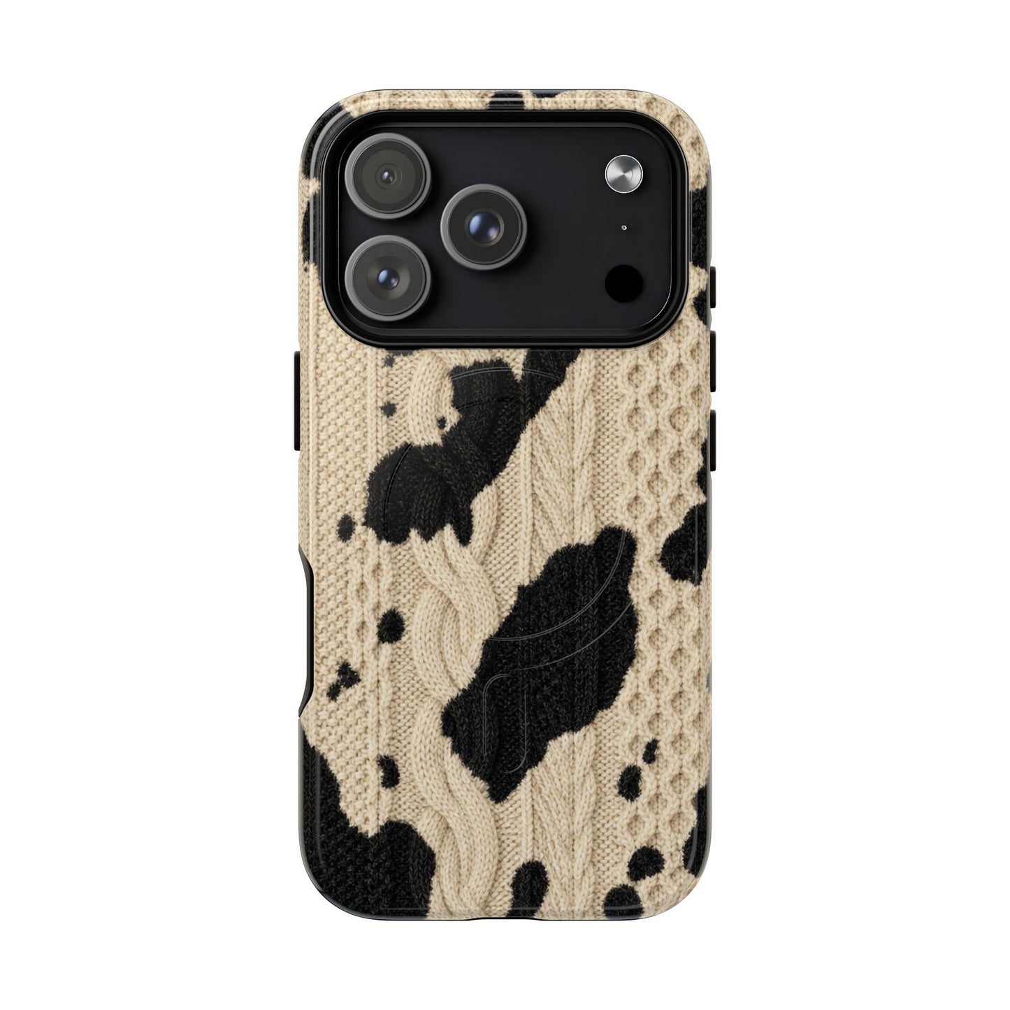 Cable Knit Cowhide Magnetic Case