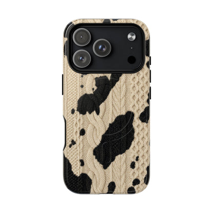 Cable Knit Cowhide Magnetic Case