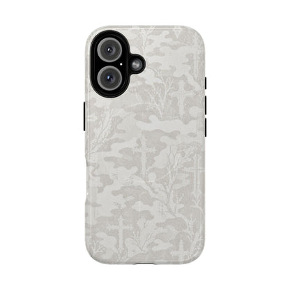 White Camo Cross Magnetic Case