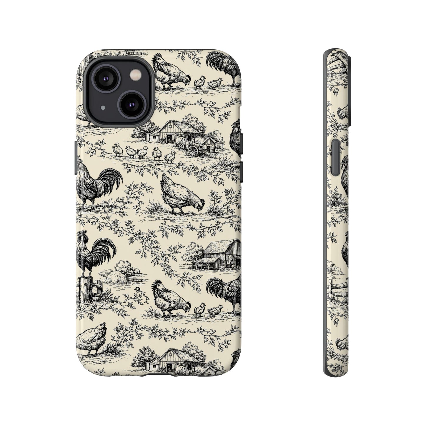 Toile Chickens Tough Case