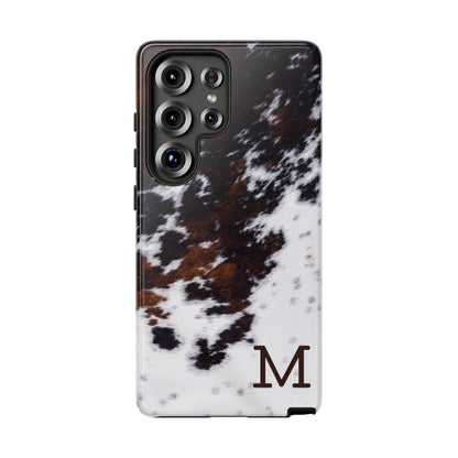 Cowhide Monogram Tough Phone Case