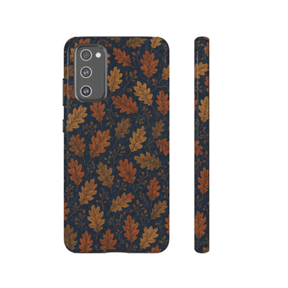 Navy Autumn Leaves Tough Case