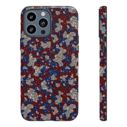 USA Cowhide Glitter Tough Case