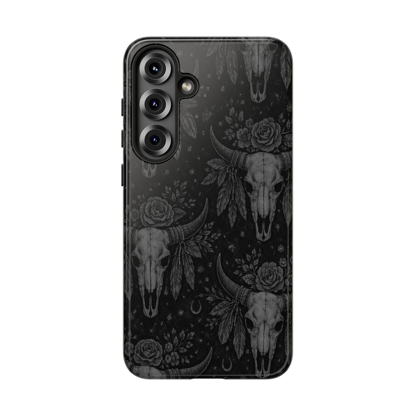 Western Noir Bull Skulls Tough Case