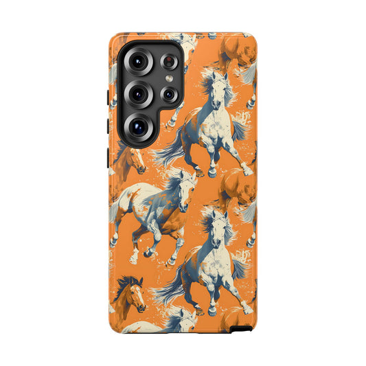 Orange Horses Phone Case