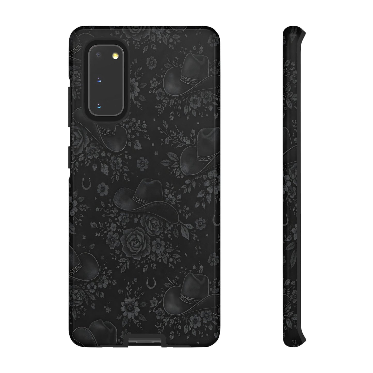 Western Noir Floral Hats Tough Case