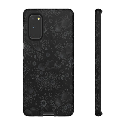 Western Noir Floral Hats Tough Case