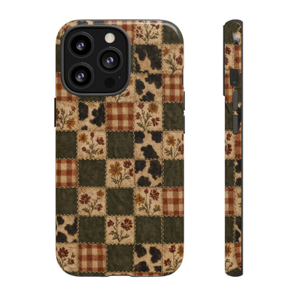 Autumn Plaid Patchwork Tough Case