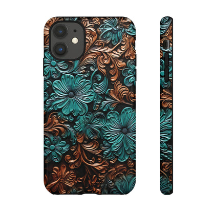 Faux Tooled Floral Tough Case
