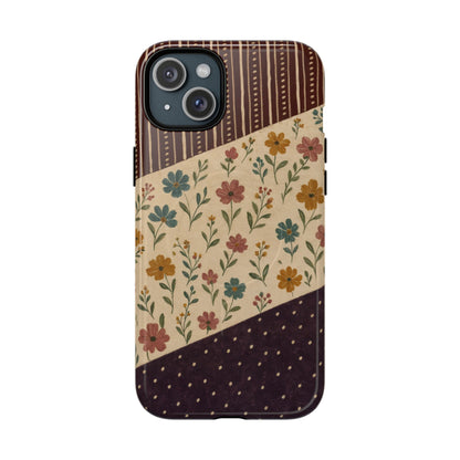 Fall Floral Stripe Magnetic Case